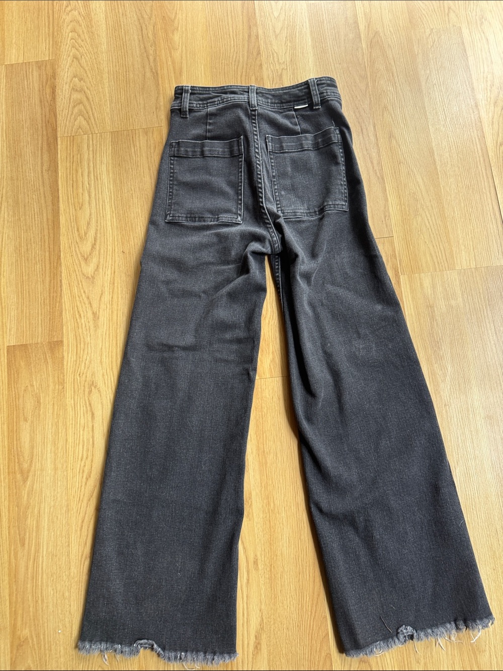 Billabong Size 25 0 High-Waist Black gray Wide-Leg Jeans - Picture 6 of 8